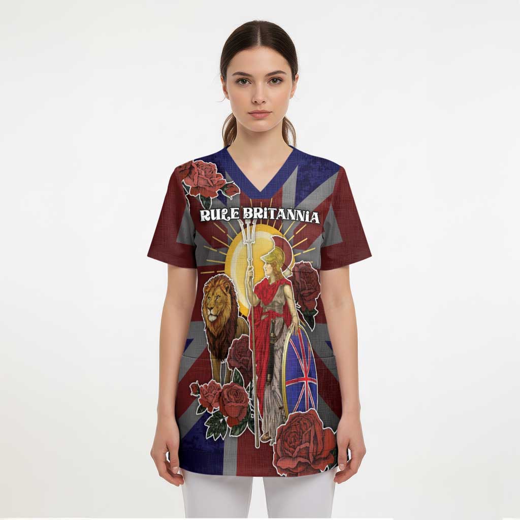 British Empire Scrub Top Rule Britannia - Wonder Print Shop