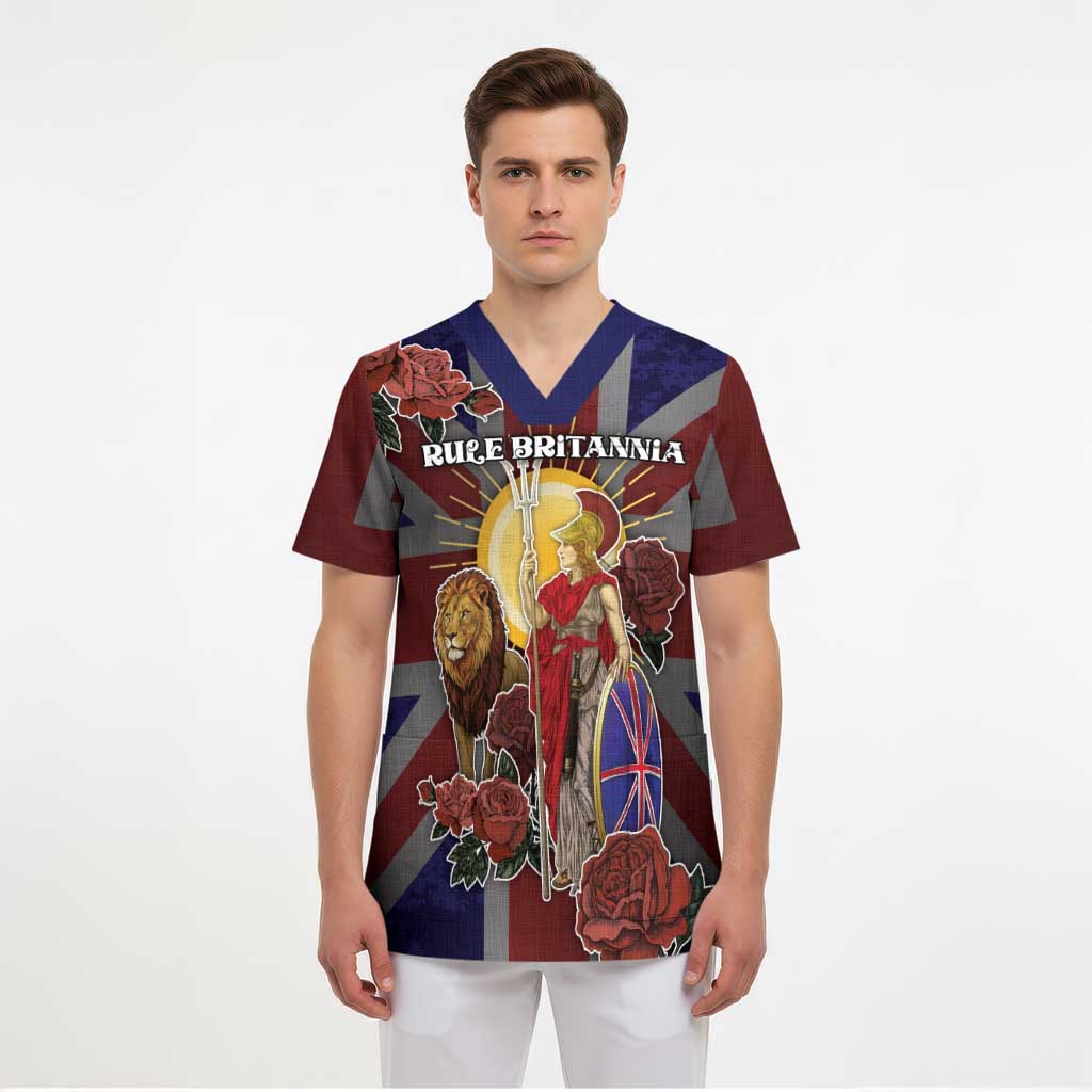 British Empire Scrub Top Rule Britannia - Wonder Print Shop