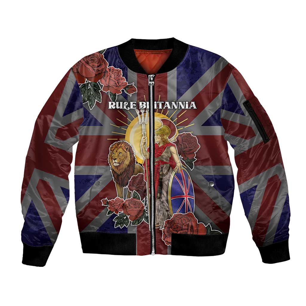 British Empire Sleeve Zip Bomber Jacket Rule Britannia - Wonder Print Shop