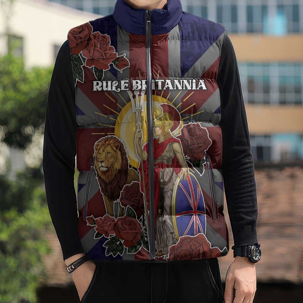 British Empire Sleeveless Puffer Jacket Rule Britannia - Wonder Print Shop