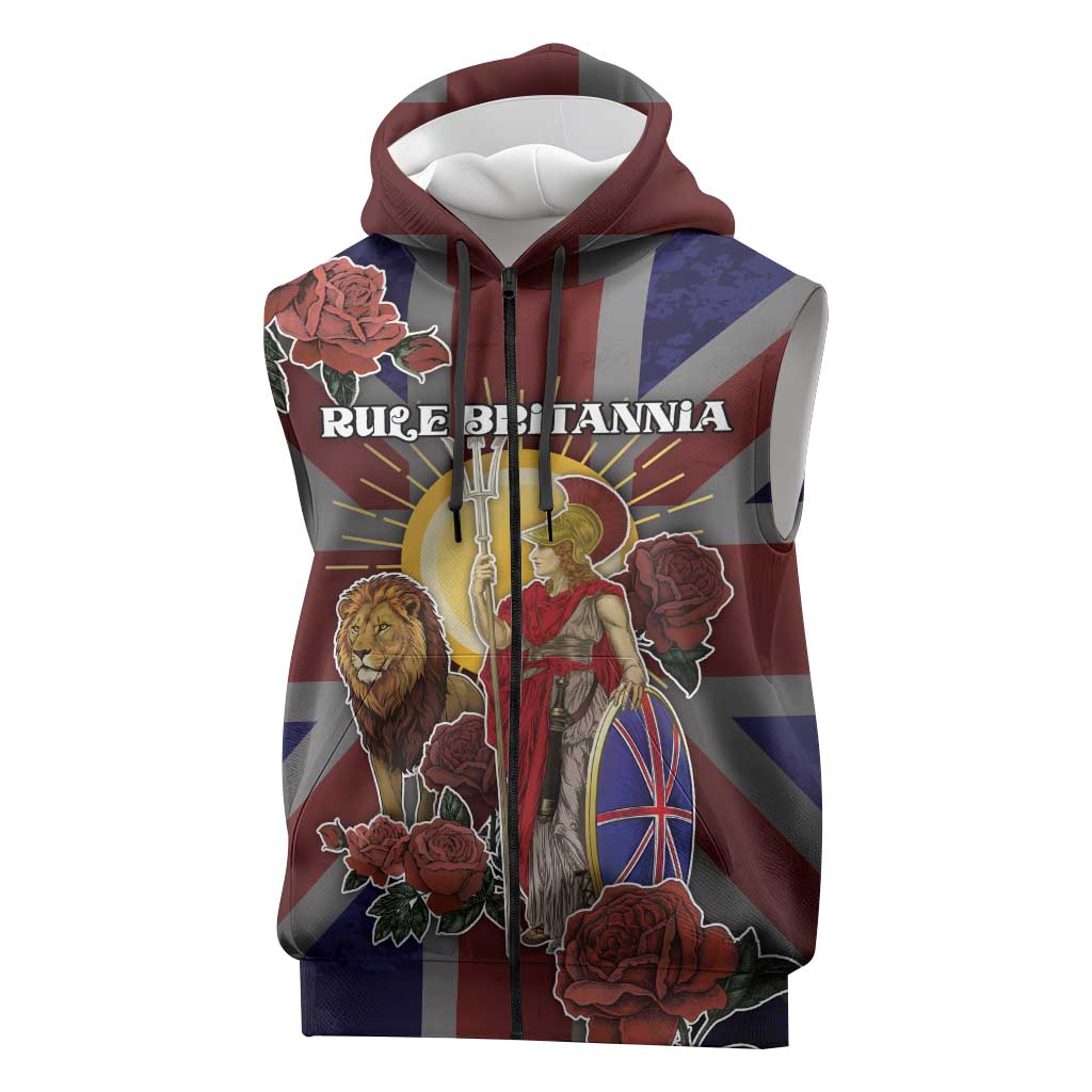 British Empire Sleeveless Zip Hoodie Rule Britannia - Wonder Print Shop