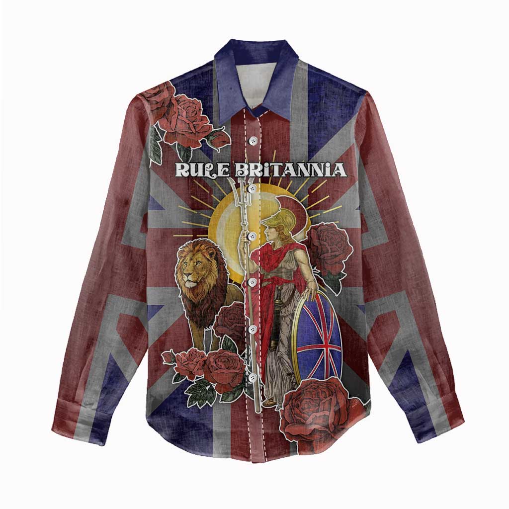 British Empire Women Casual Shirt Rule Britannia - Wonder Print Shop