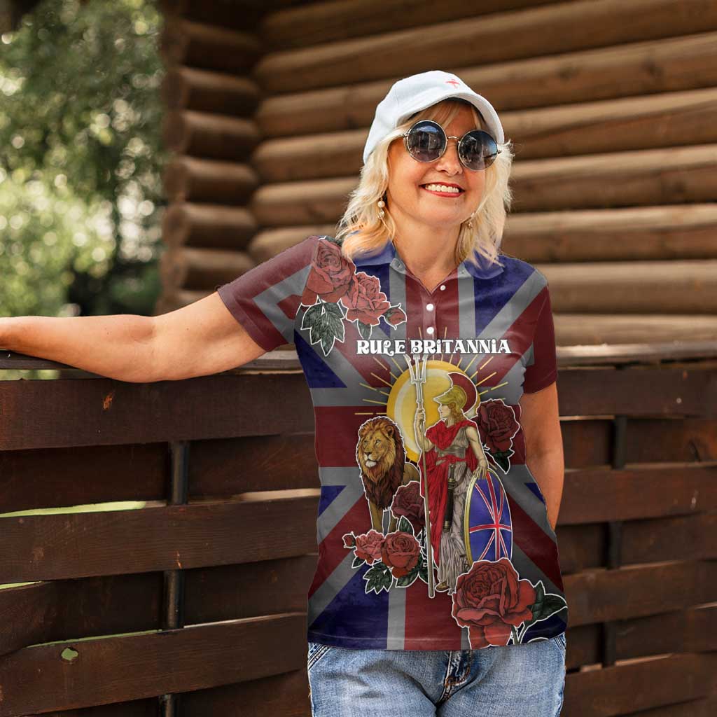 British Empire Women Polo Shirt Rule Britannia - Wonder Print Shop