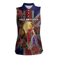 British Empire Women Sleeveless Polo Shirt Rule Britannia - Wonder Print Shop