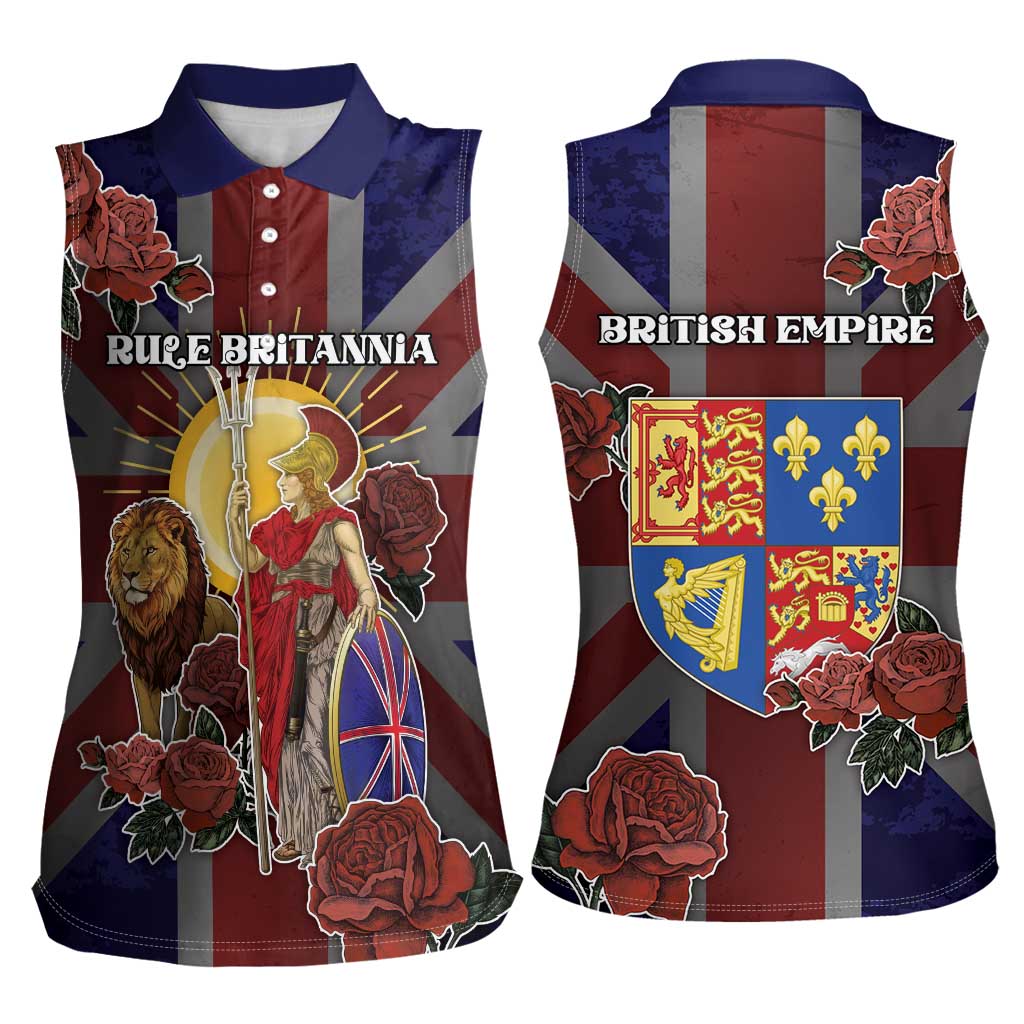 British Empire Women Sleeveless Polo Shirt Rule Britannia - Wonder Print Shop