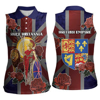 British Empire Women Sleeveless Polo Shirt Rule Britannia - Wonder Print Shop