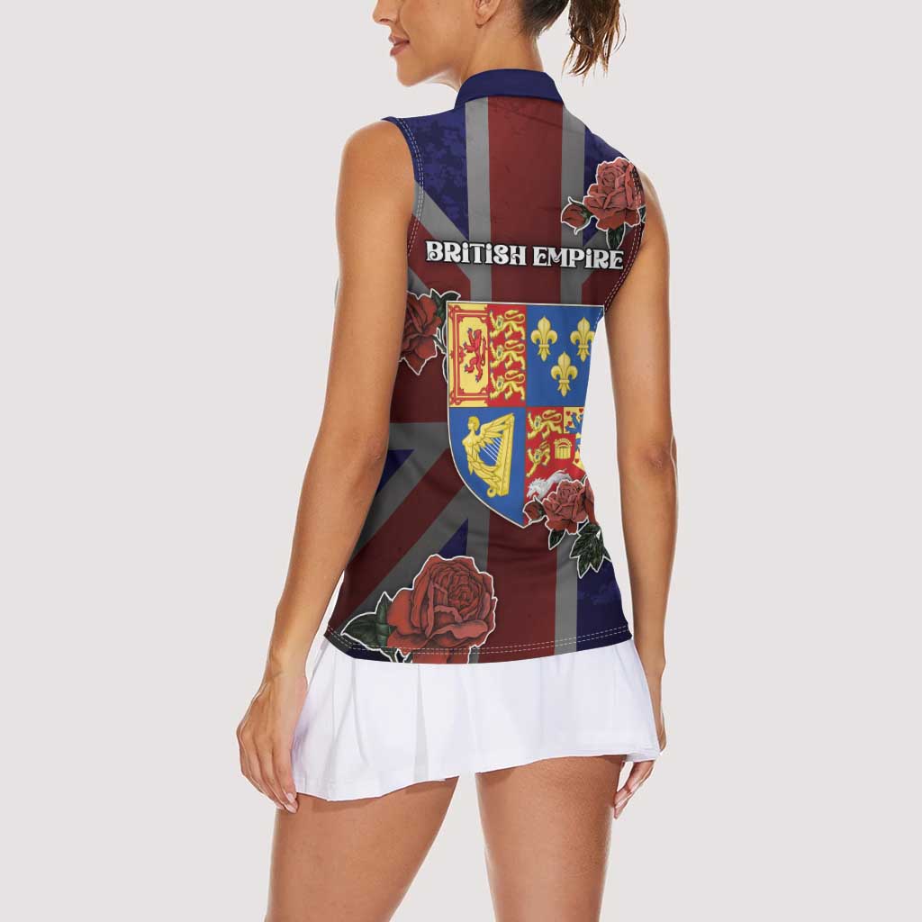 British Empire Women Sleeveless Polo Shirt Rule Britannia - Wonder Print Shop