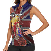 British Empire Women Sleeveless Polo Shirt Rule Britannia - Wonder Print Shop