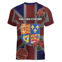 British Empire Women V-Neck T-Shirt Rule Britannia - Wonder Print Shop