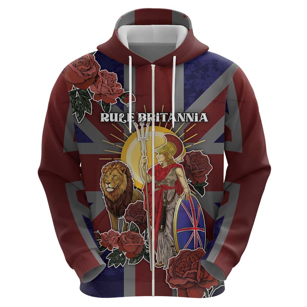 British Empire Zip Hoodie Rule Britannia - Wonder Print Shop