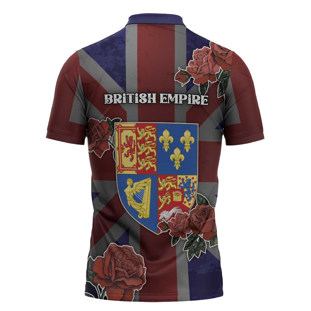 British Empire Zipper Polo Shirt Rule Britannia - Wonder Print Shop