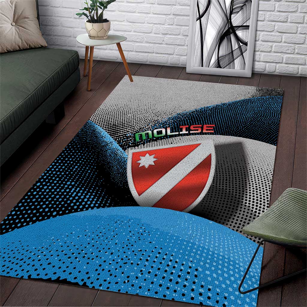 Italy Molise Area Rug Coat Of Arms With Dynamic Dot Patterns