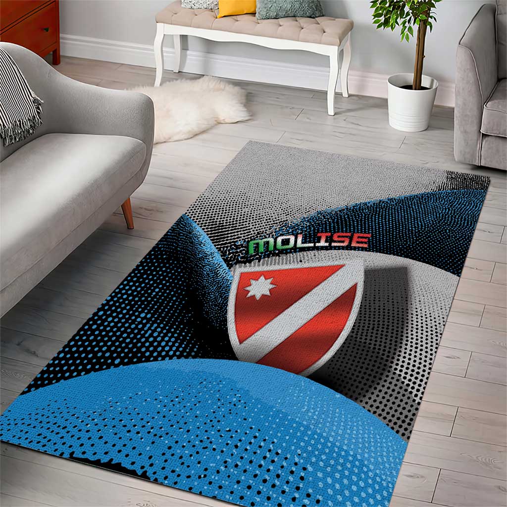 Italy Molise Area Rug Coat Of Arms With Dynamic Dot Patterns