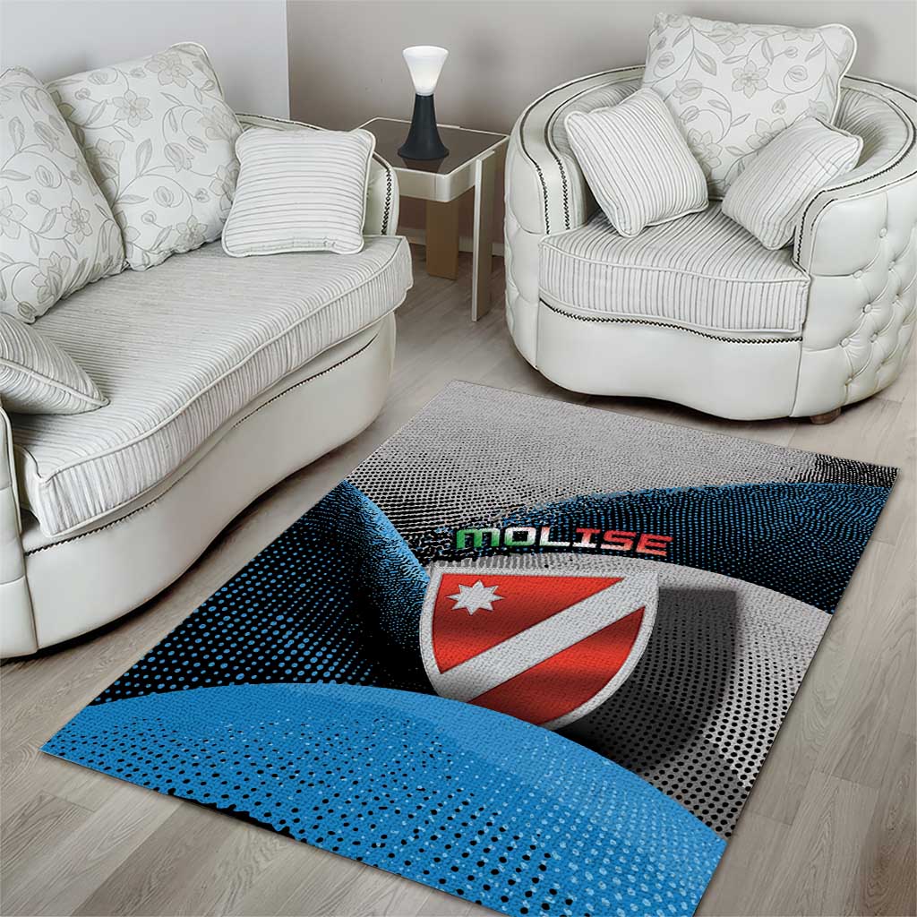 Italy Molise Area Rug Coat Of Arms With Dynamic Dot Patterns