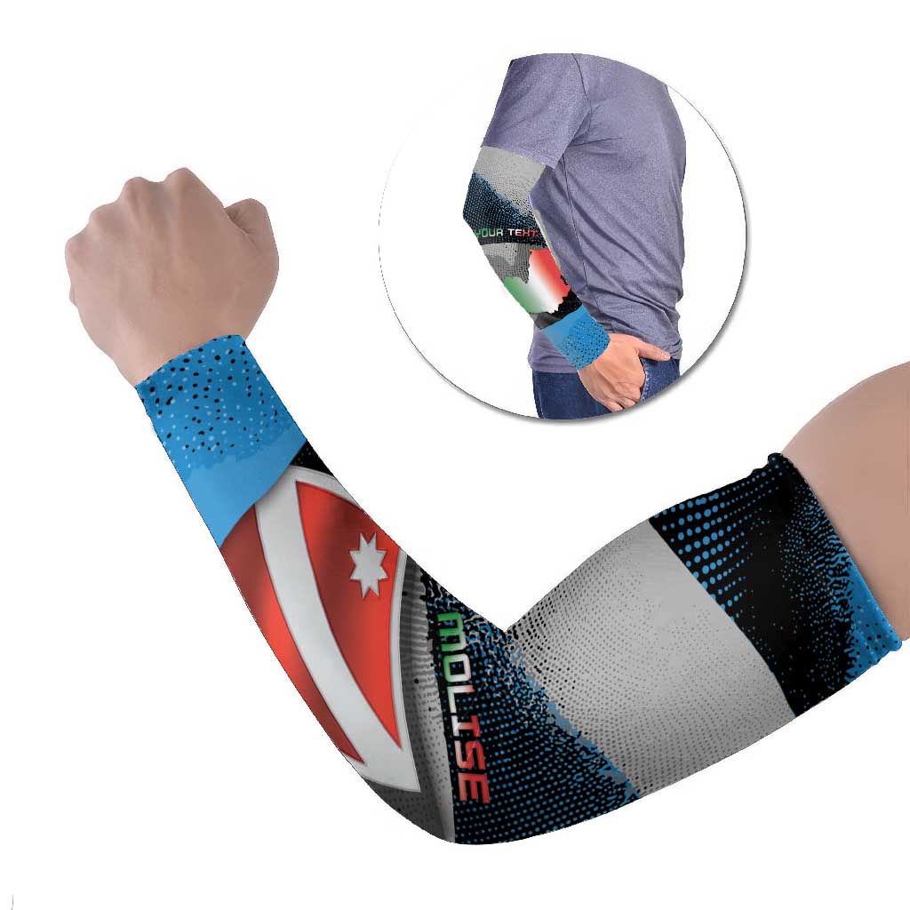 Personalized Italy Molise Arm Sleeves Coat Of Arms With Dynamic Dot Patterns