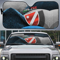Italy Molise Auto Sun Shade Coat Of Arms With Dynamic Dot Patterns
