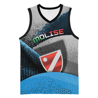 Personalized Italy Molise Basketball Jersey Coat Of Arms With Dynamic Dot Patterns