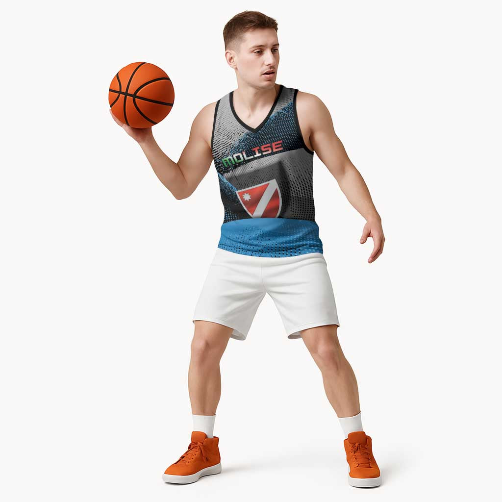 Personalized Italy Molise Basketball Jersey Coat Of Arms With Dynamic Dot Patterns