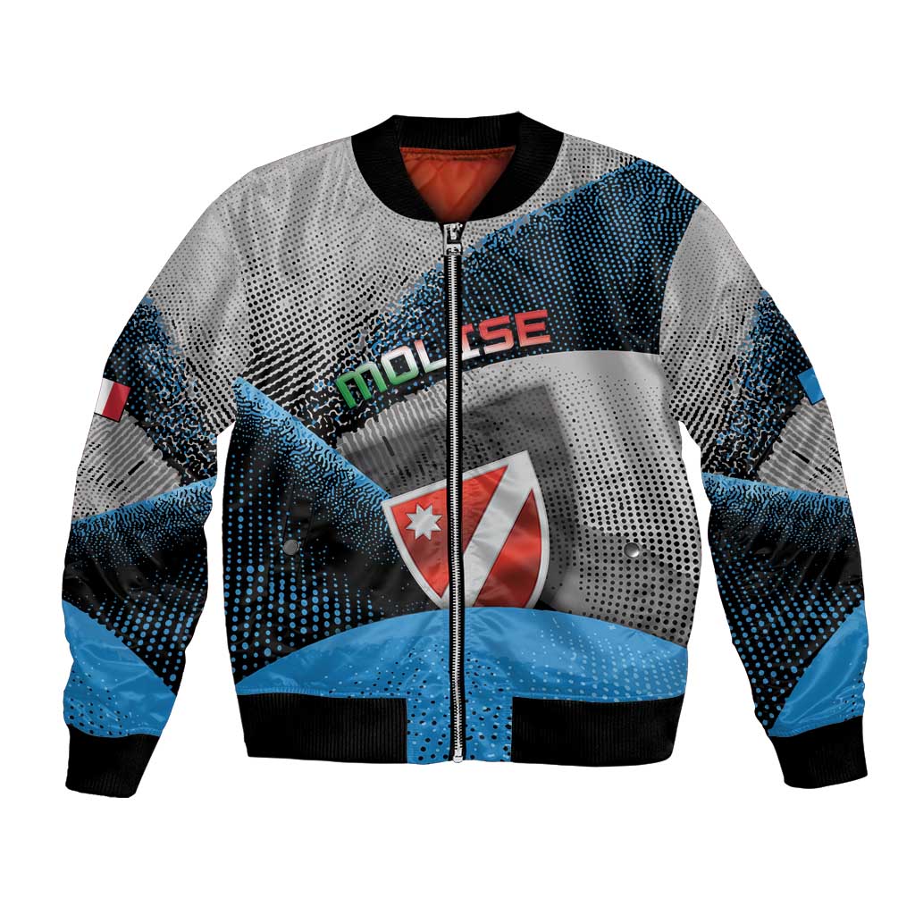 Personalized Italy Molise Bomber Jacket Coat Of Arms With Dynamic Dot Patterns