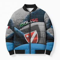 Personalized Italy Molise Bomber Puffer Jacket Coat Of Arms With Dynamic Dot Patterns