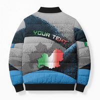 Personalized Italy Molise Bomber Puffer Jacket Coat Of Arms With Dynamic Dot Patterns