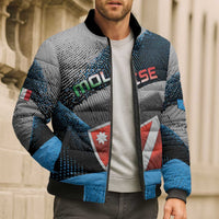 Personalized Italy Molise Bomber Puffer Jacket Coat Of Arms With Dynamic Dot Patterns