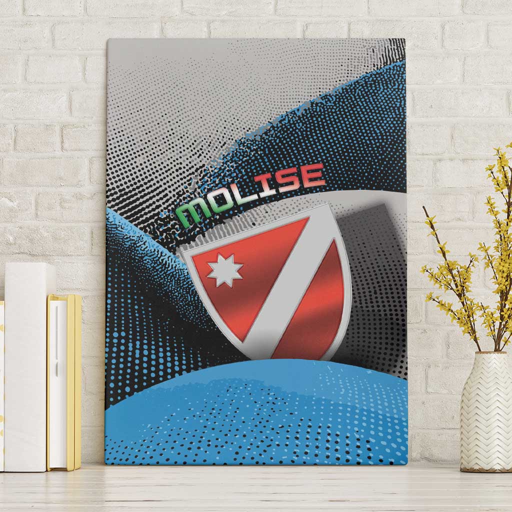 Italy Molise Canvas Wall Art Coat Of Arms With Dynamic Dot Patterns