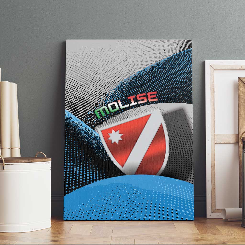 Italy Molise Canvas Wall Art Coat Of Arms With Dynamic Dot Patterns
