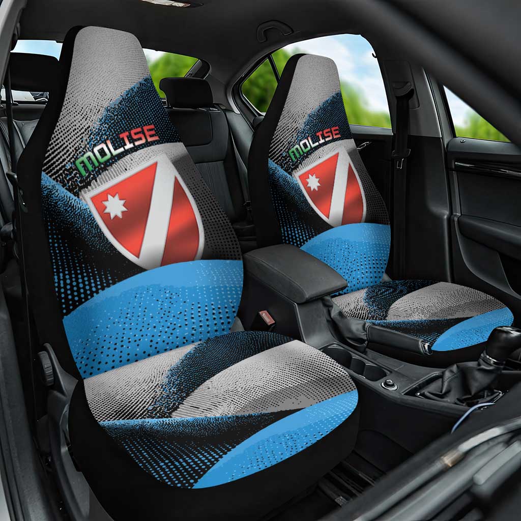 Italy Molise Car Seat Cover Coat Of Arms With Dynamic Dot Patterns