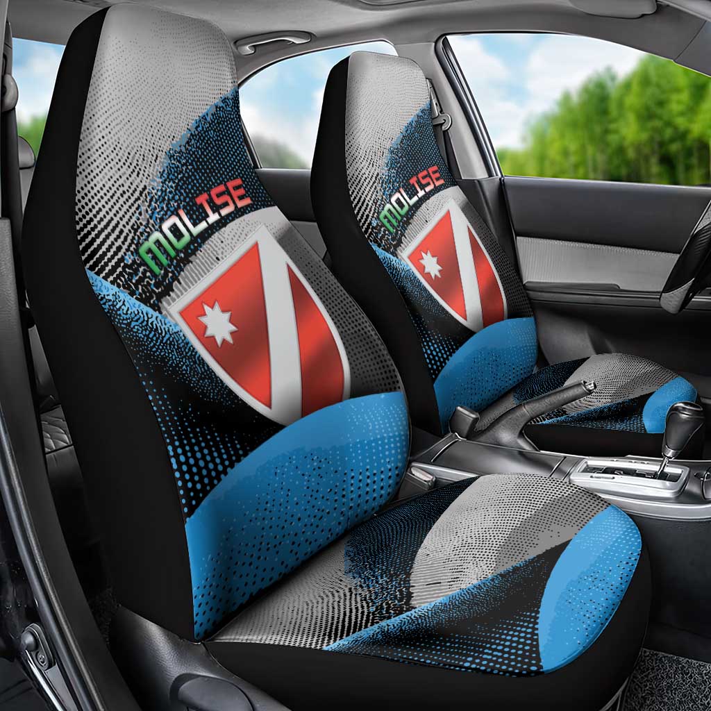 Italy Molise Car Seat Cover Coat Of Arms With Dynamic Dot Patterns