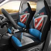 Italy Molise Car Seat Cover Coat Of Arms With Dynamic Dot Patterns