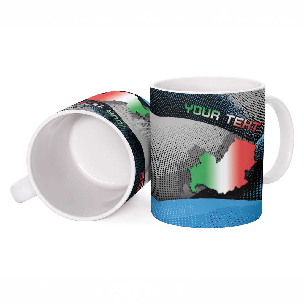 Personalized Italy Molise Ceramic Mug Coat Of Arms With Dynamic Dot Patterns