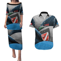 Personalized Italy Molise Couples Matching Puletasi and Hawaiian Shirt Coat Of Arms With Dynamic Dot Patterns