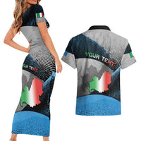 Personalized Italy Molise Couples Matching Short Sleeve Bodycon Dress and Hawaiian Shirt Coat Of Arms With Dynamic Dot Patterns