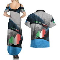 Personalized Italy Molise Couples Matching Summer Maxi Dress and Hawaiian Shirt Coat Of Arms With Dynamic Dot Patterns