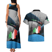 Personalized Italy Molise Couples Matching Tank Maxi Dress and Hawaiian Shirt Coat Of Arms With Dynamic Dot Patterns