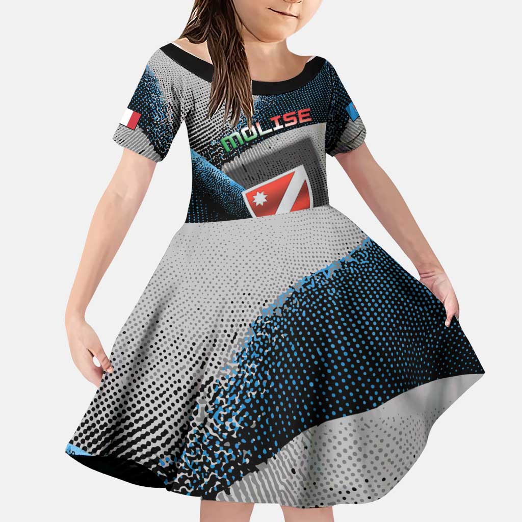 Personalized Italy Molise Family Matching Mermaid Dress and Hawaiian Shirt Coat Of Arms With Dynamic Dot Patterns