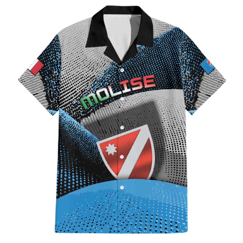 Personalized Italy Molise Family Matching Mermaid Dress and Hawaiian Shirt Coat Of Arms With Dynamic Dot Patterns