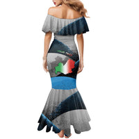 Personalized Italy Molise Family Matching Mermaid Dress and Hawaiian Shirt Coat Of Arms With Dynamic Dot Patterns