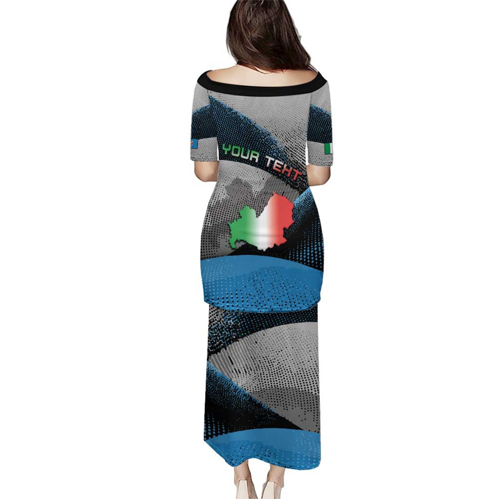 Personalized Italy Molise Family Matching Puletasi and Hawaiian Shirt Coat Of Arms With Dynamic Dot Patterns