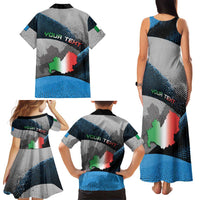 Personalized Italy Molise Family Matching Tank Maxi Dress and Hawaiian Shirt Coat Of Arms With Dynamic Dot Patterns
