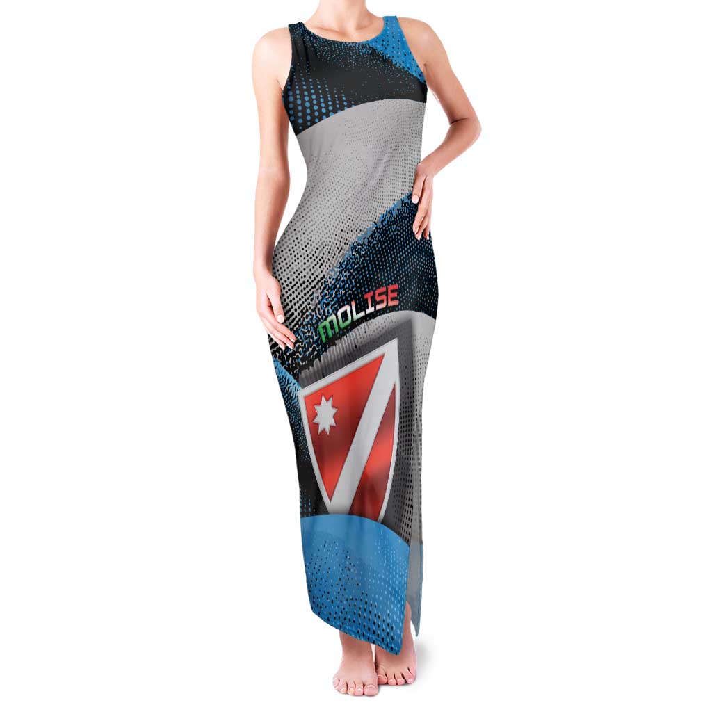 Personalized Italy Molise Family Matching Tank Maxi Dress and Hawaiian Shirt Coat Of Arms With Dynamic Dot Patterns