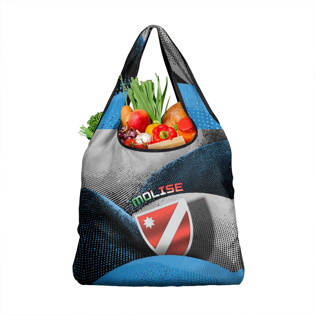 Italy Molise Grocery Bag Coat Of Arms With Dynamic Dot Patterns