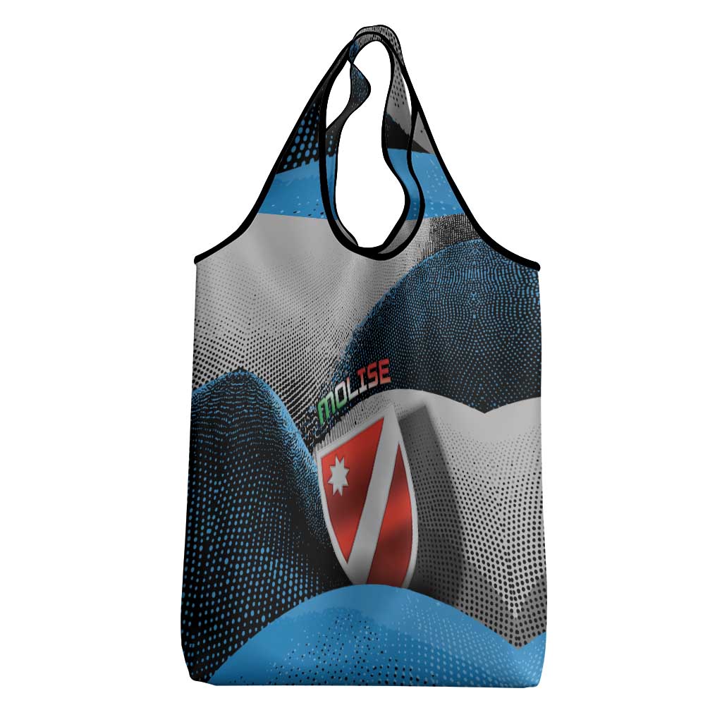 Italy Molise Grocery Bag Coat Of Arms With Dynamic Dot Patterns