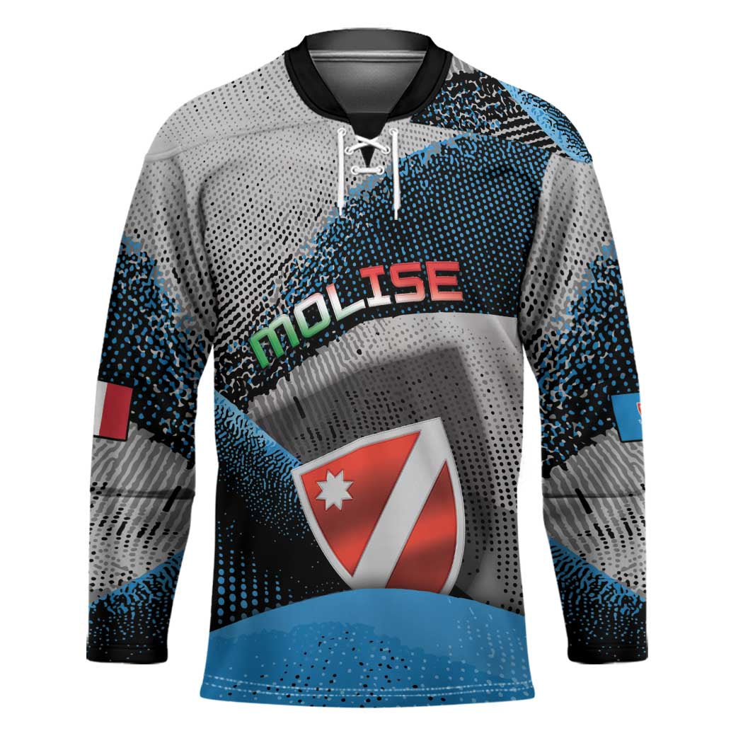 Personalized Italy Molise Hockey Jersey Coat Of Arms With Dynamic Dot Patterns