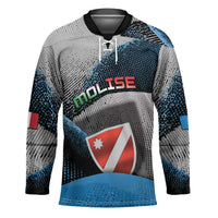 Personalized Italy Molise Hockey Jersey Coat Of Arms With Dynamic Dot Patterns
