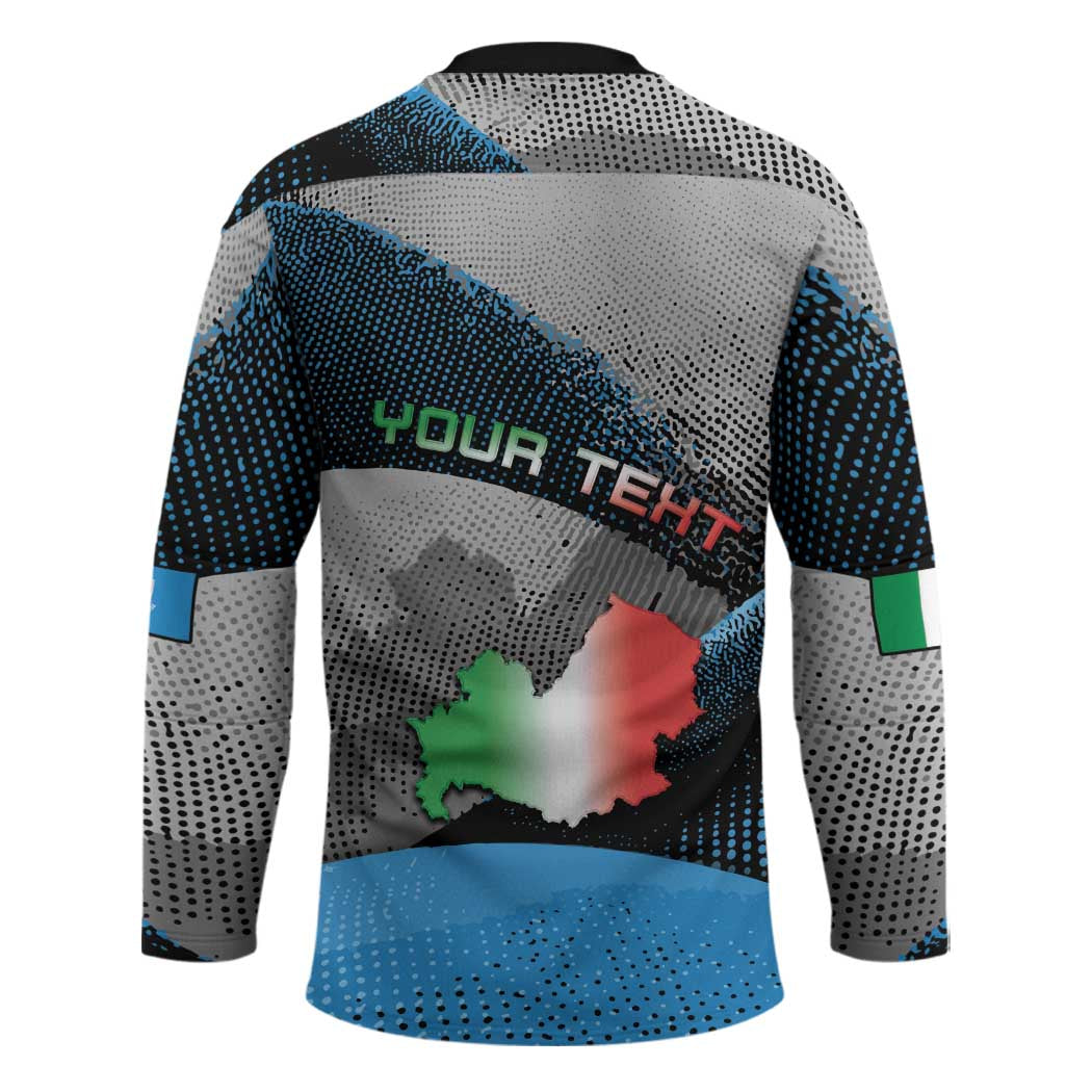 Personalized Italy Molise Hockey Jersey Coat Of Arms With Dynamic Dot Patterns