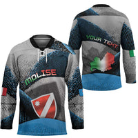 Personalized Italy Molise Hockey Jersey Coat Of Arms With Dynamic Dot Patterns