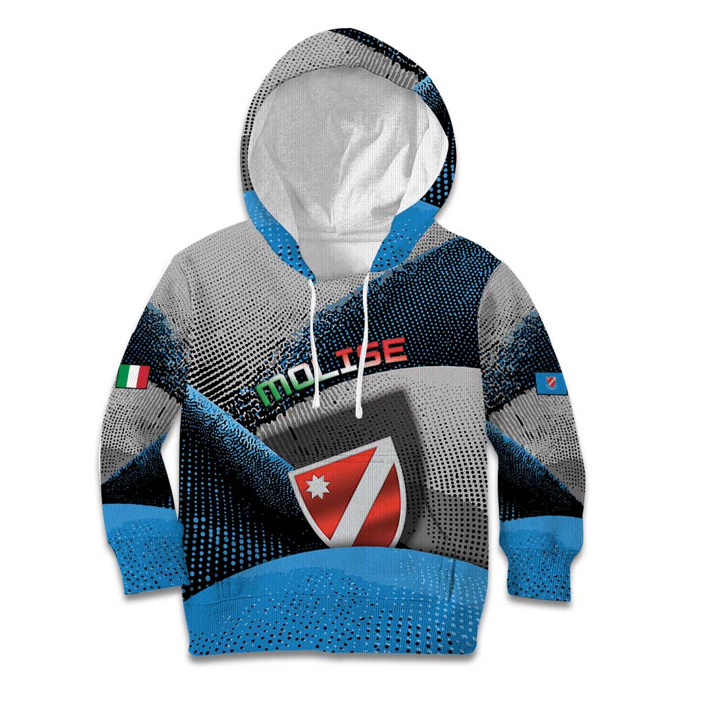 Personalized Italy Molise Kid Hoodie Coat Of Arms With Dynamic Dot Patterns