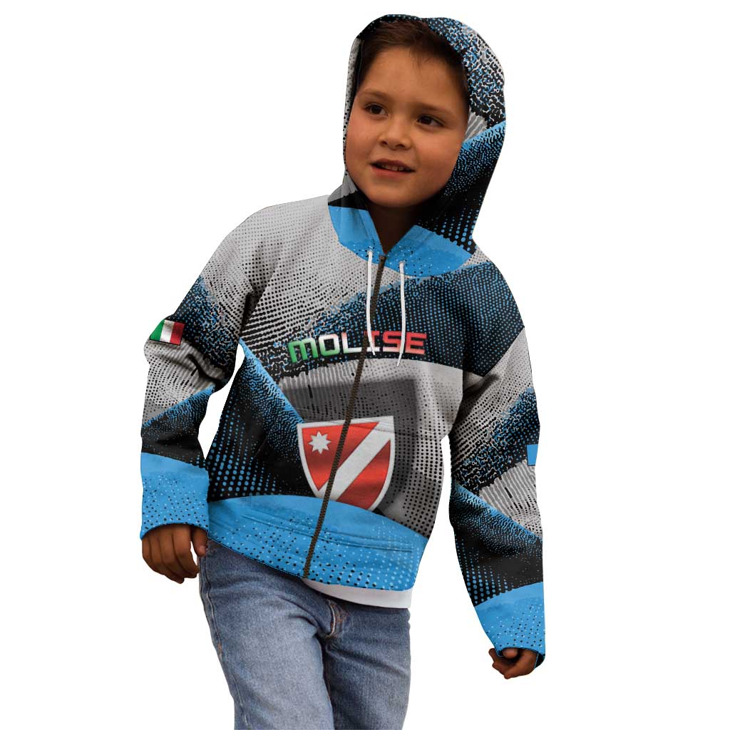 Personalized Italy Molise Kid Hoodie Coat Of Arms With Dynamic Dot Patterns